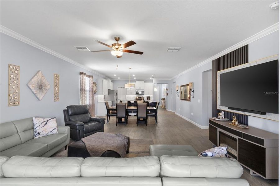 Furnished interior view inside a new home in Southshore Bay Active Adult, Wimauma (Image 27). Furnished interior view inside a new home in Southshore Bay Active Adult, Wimauma (Image 27).