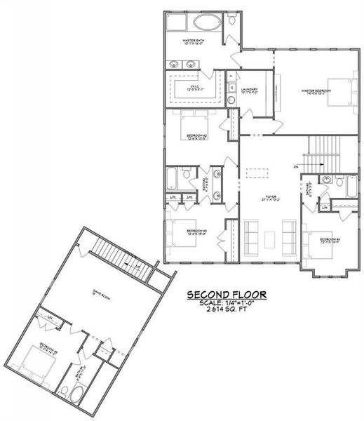 2D floor plan layout of this home in , Atlanta, GA (Image 3).