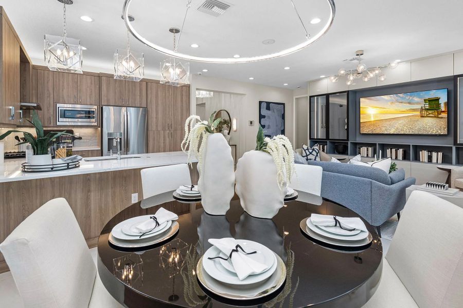 Furnished interior view inside a new home in Valencia Parc at Riverland, Port St. Lucie (Image 5).