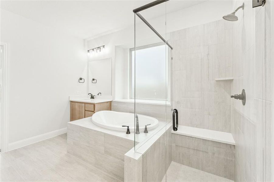 Furnished interior view inside a new home in Stone River Glen, Royse City (Image 13).