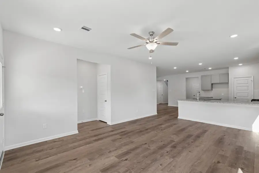 The Sparrow II- Family Room into the Kitchen The Sparrow II- Family Room into the Kitchen