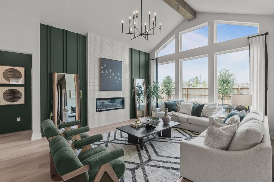 Representative furnished interior of a home built from the Morgan by Chesmar Homes in Esperanza 50's, Boerne (Image 4).