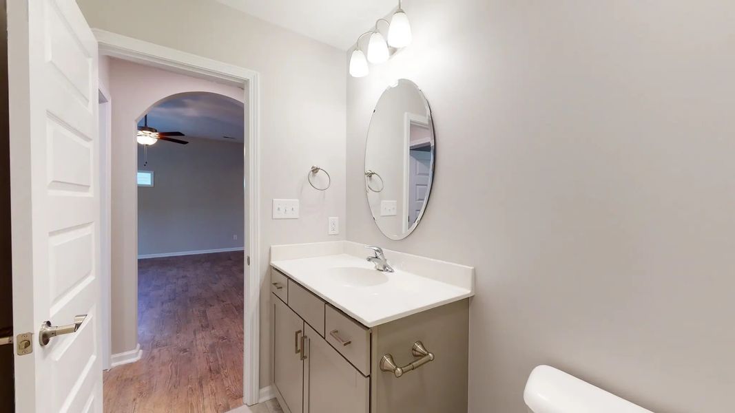 Representative furnished interior of a home built from the Kids 2 Car by JC Jackson Homes,LLC in Heritage Pointe, Newport (Image 7).