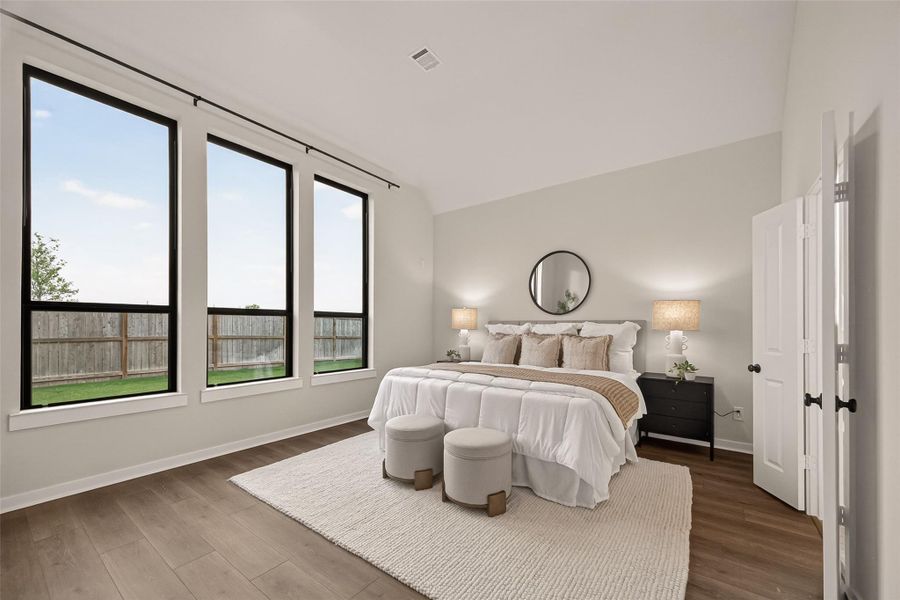 Primary bedroom with more than enough room for a king or a queen!