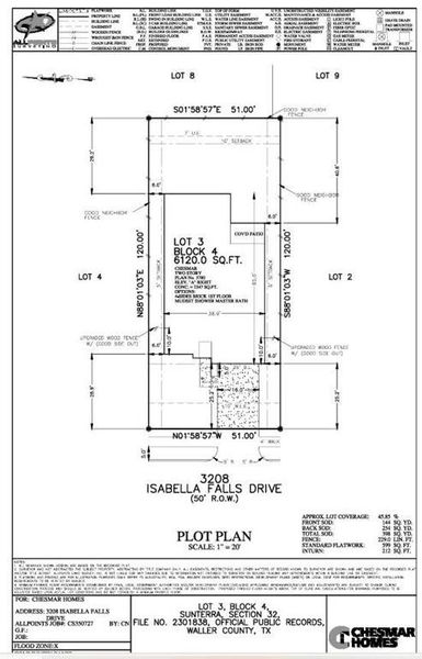 Homesite plot plan