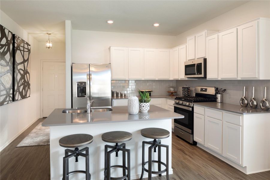Furnished interior view inside a new home in Meadowlark Preserve, Pflugerville (Image 9).