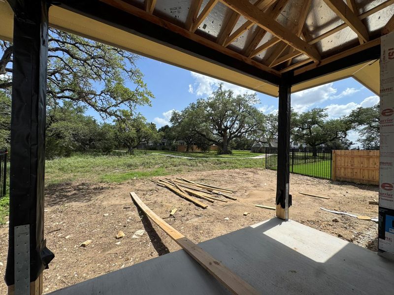 Rear Covered Patio & private backyard