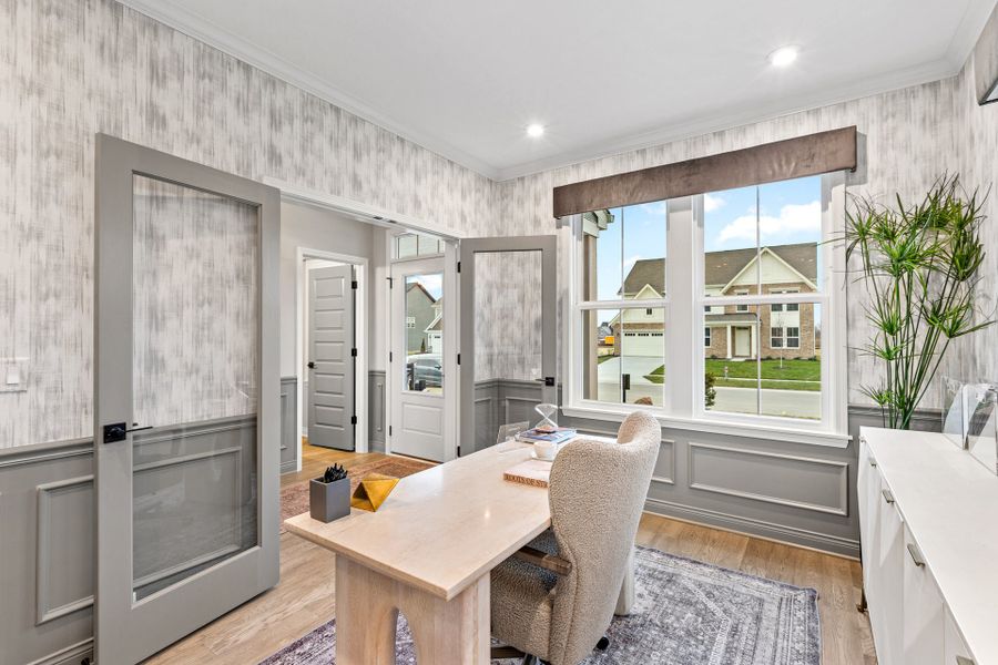 Representative furnished interior of a home built from the Wyatt by Fischer Homes in Twin Lakes, Hoschton (Image 33).