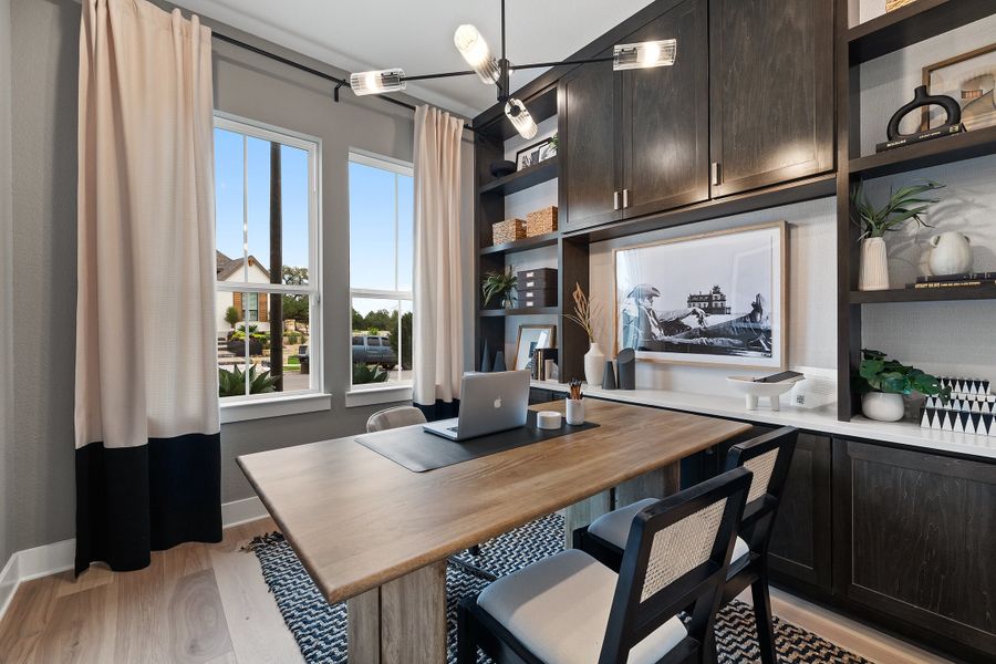 Representative furnished interior of a home built from the Linden by Tri Pointe Homes in Wolf Ranch, Georgetown (Image 10).
