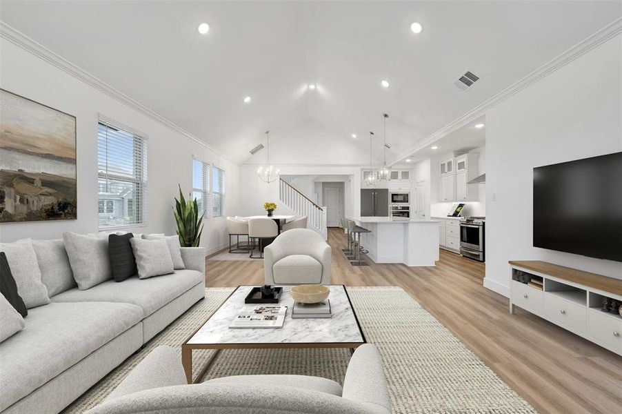 Furnished interior view inside a new home in Creekshaw, Royse City (Image 8).