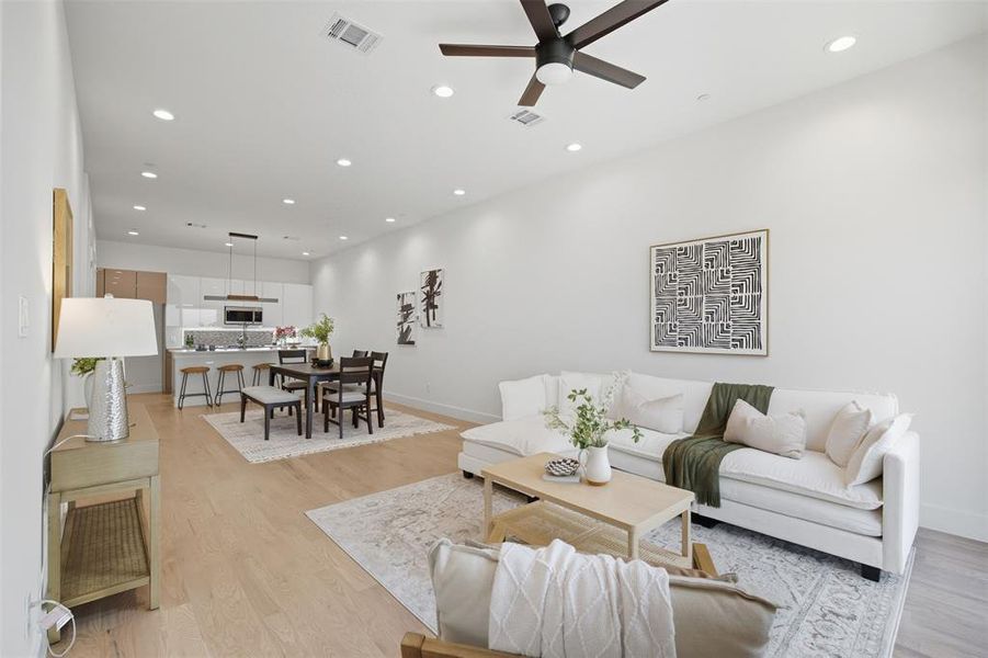 Furnished interior view inside a new home in , Dallas (Image 8).