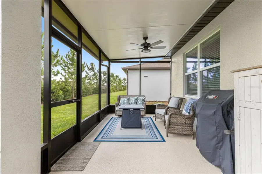 Exterior details and patio area of a home in Del Webb Stone Creek, Ocala (Image 3).