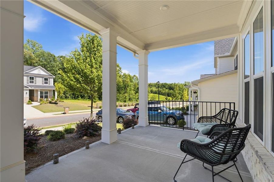 Exterior details and patio area of a home in , Flowery Branch (Image 27).