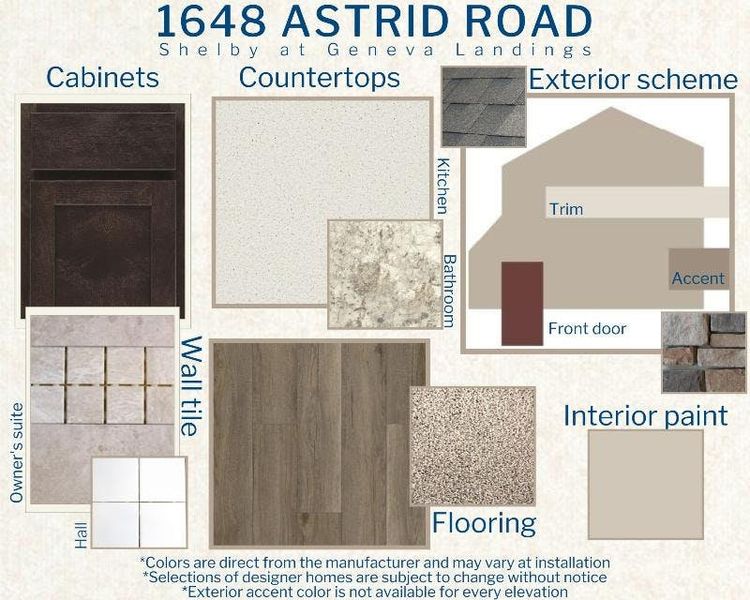 Shelby - Color Selections