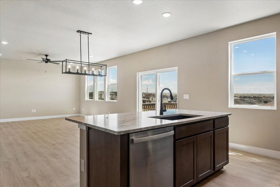 Furnished interior view inside a new home in The Trails at Aspen Ridge, Colorado Springs (Image 7).