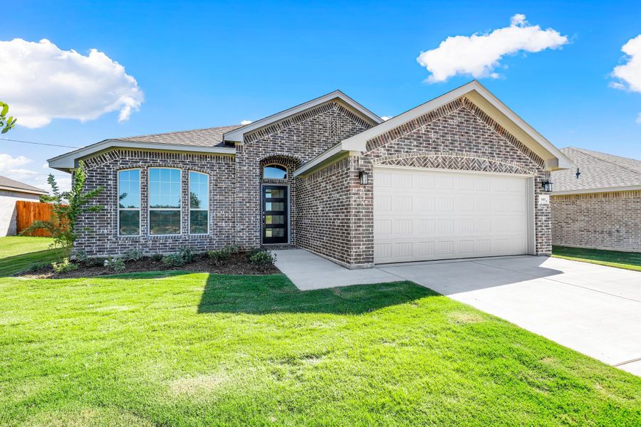 Representative exterior photo of a completed home built from the Hanover by Cheldan Homes in Craftsmen's Corner, Cleburne, TX (Image 1).