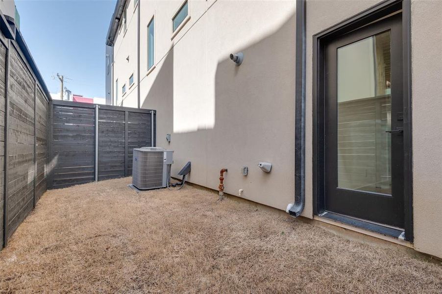 Exterior details and patio area of a home in , Dallas (Image 1). Exterior details and patio area of a home in , Dallas (Image 1).