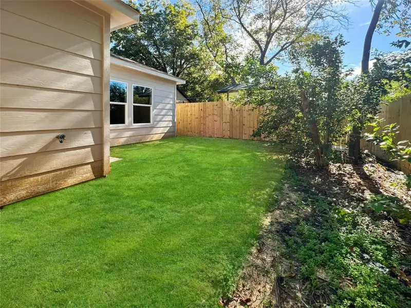 View of fenced yard