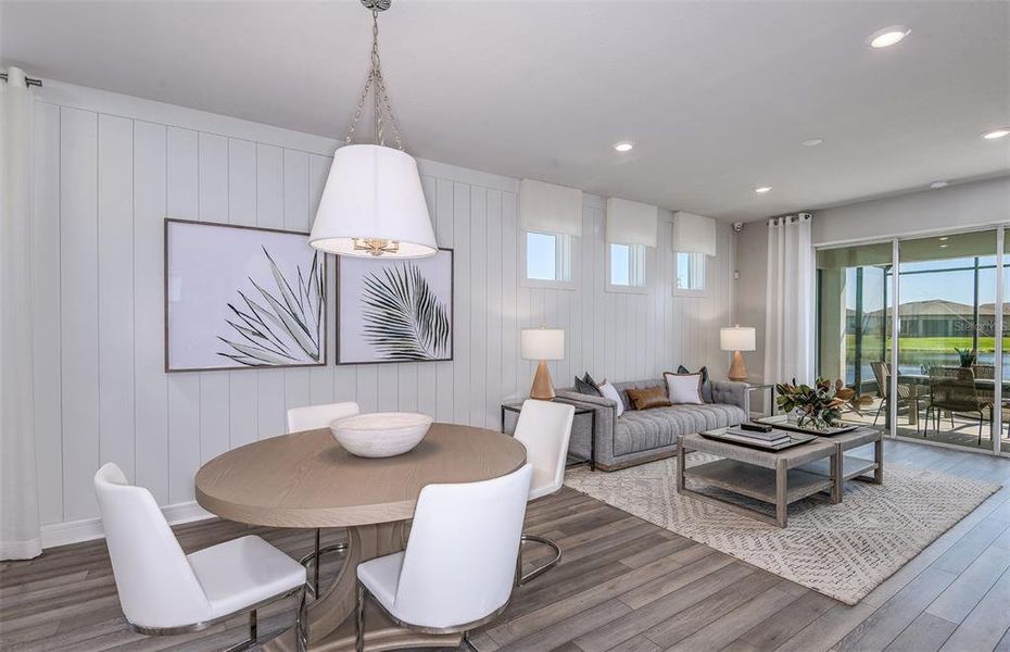 Furnished interior view inside a new home in Del Webb Sunchase, Parrish (Image 4). Furnished interior view inside a new home in Del Webb Sunchase, Parrish (Image 4).