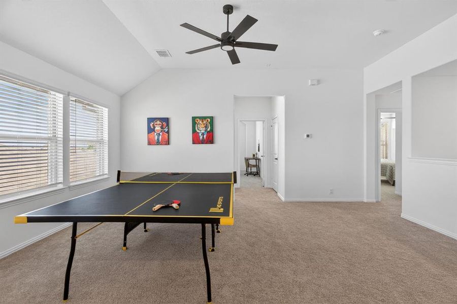 Upstairs we start with a spacious loft area - perfect for a play space. Upstairs we start with a spacious loft area - perfect for a play space.