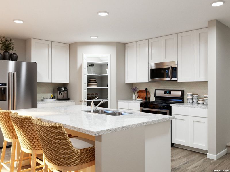 Furnished interior view inside a new home in Cinco Lakes, San Antonio (Image 4).