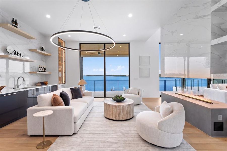 Furnished interior view inside a new home in , Tierra Verde (Image 17).