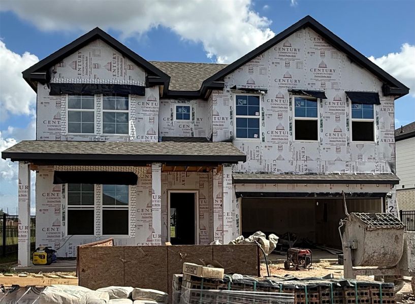 In-progress construction of a new home in Sunterra, Katy, TX (Image 24). In-progress construction of a new home in Sunterra, Katy, TX (Image 24).