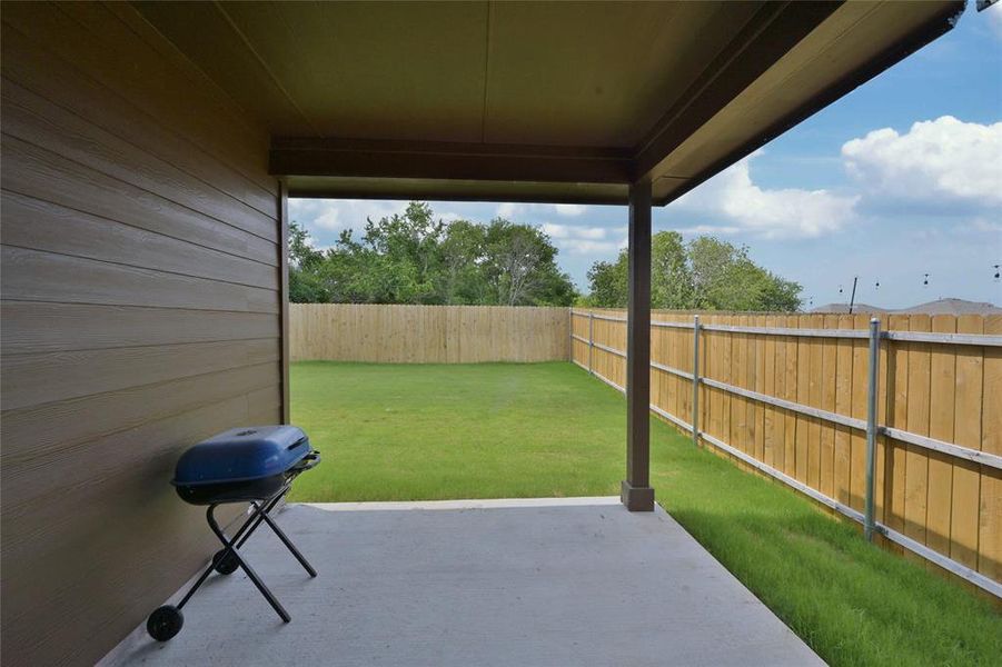 Covered back Patio