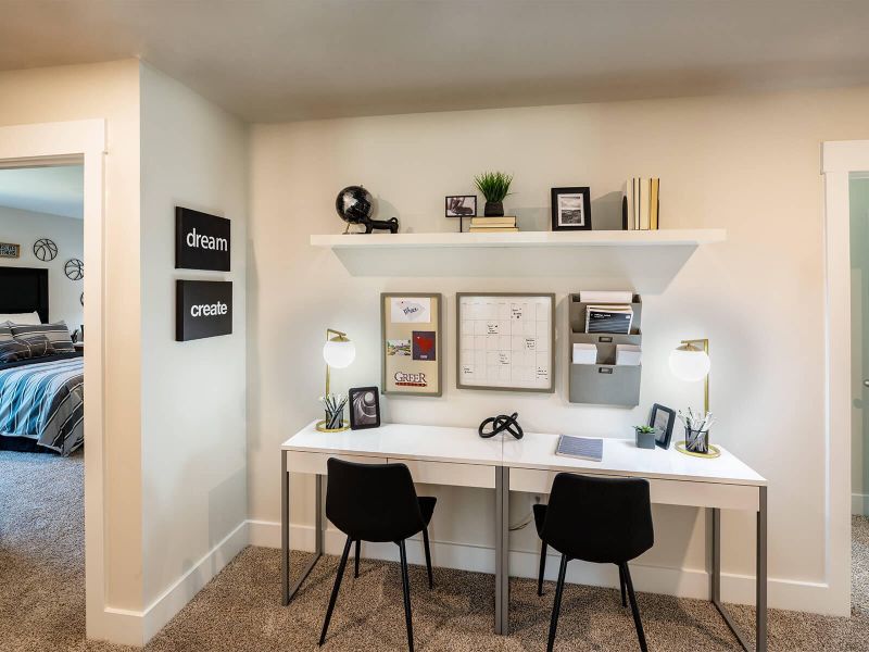Furnished interior view inside a new home in The Coves at Lakes of Cane Bay II, Summerville (Image 7). Furnished interior view inside a new home in The Coves at Lakes of Cane Bay II, Summerville (Image 7).