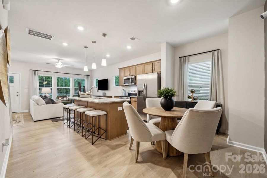 Furnished interior view inside a new home in Nichols Landing, Charlotte (Image 16).