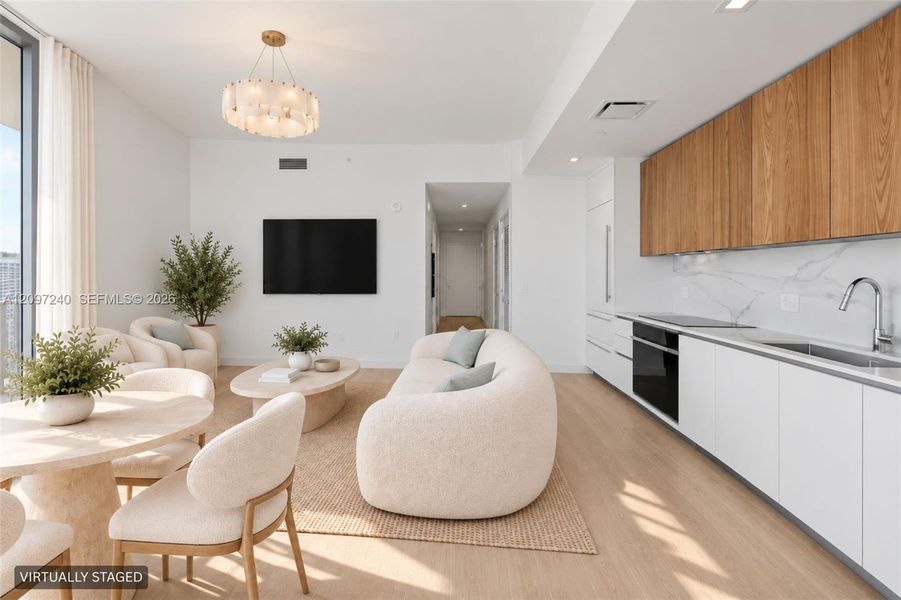 Furnished interior view inside a new home in , Miami (Image 14).