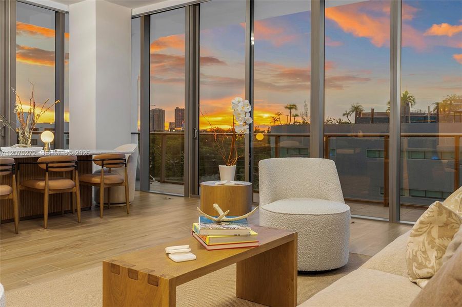 Living Room at Sunset Living Room at Sunset