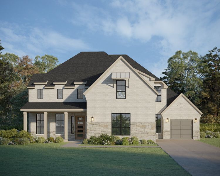 Plan 856 Elevation C w/ Stone Plan 856 Elevation C w/ Stone