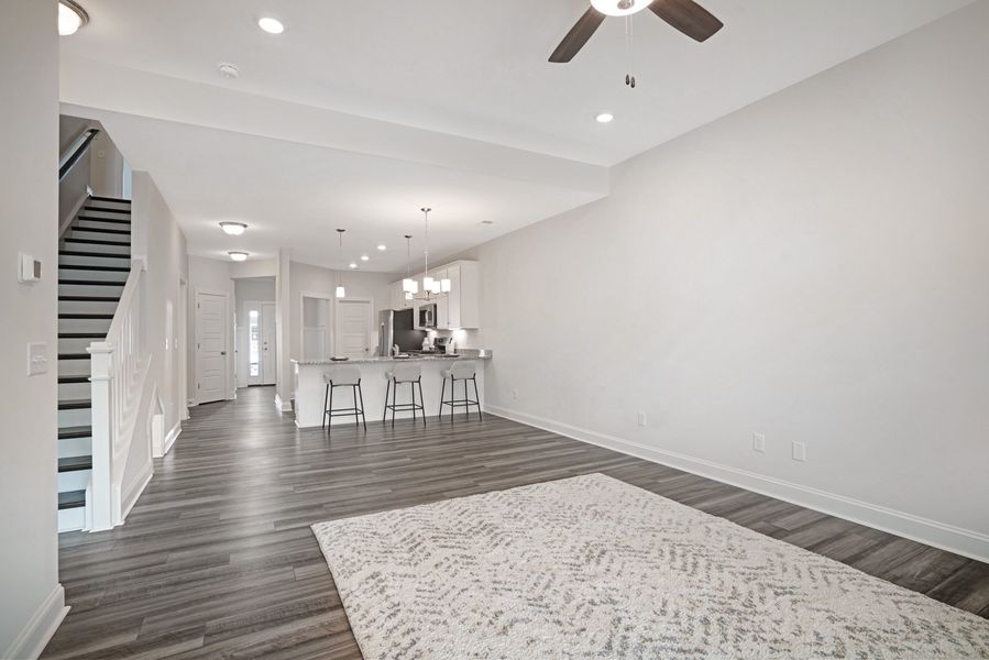 Representative unfurnished interior of a home built from the The Princeton B by Cothran Homes in Reidville Town Center, Reidville (Image 18).