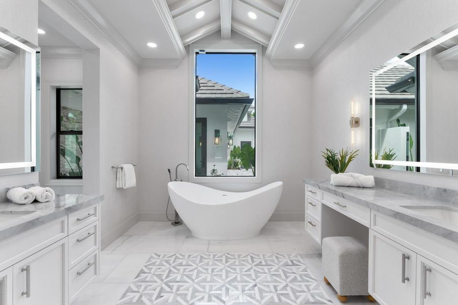 Furnished interior view inside a new home in , Palm Beach Gardens (Image 7).