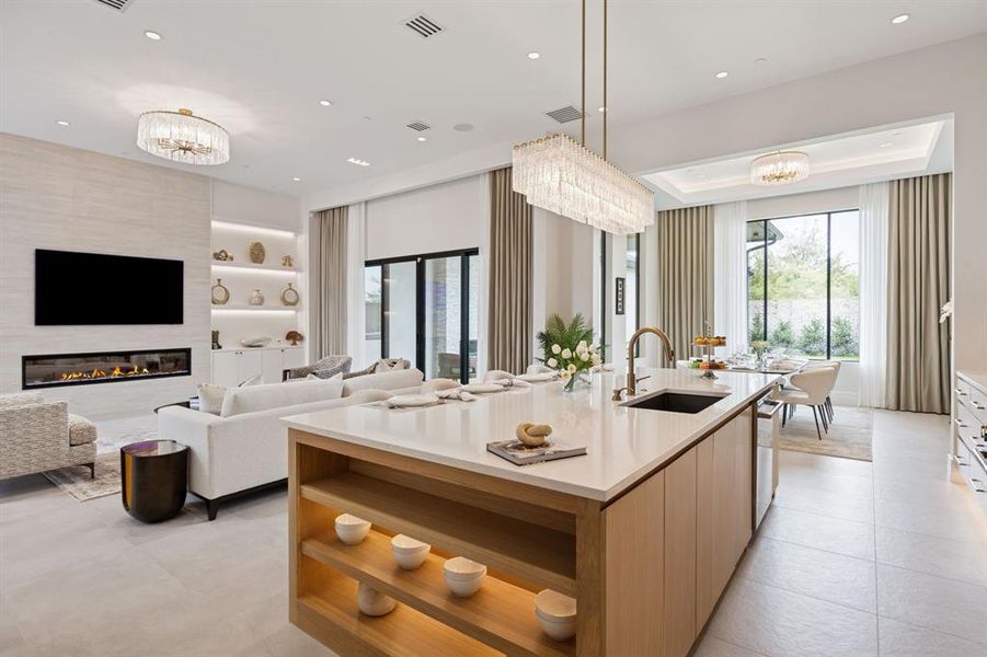 Furnished interior view inside a new home in Avadene at Las Colinas, Irving (Image 17).