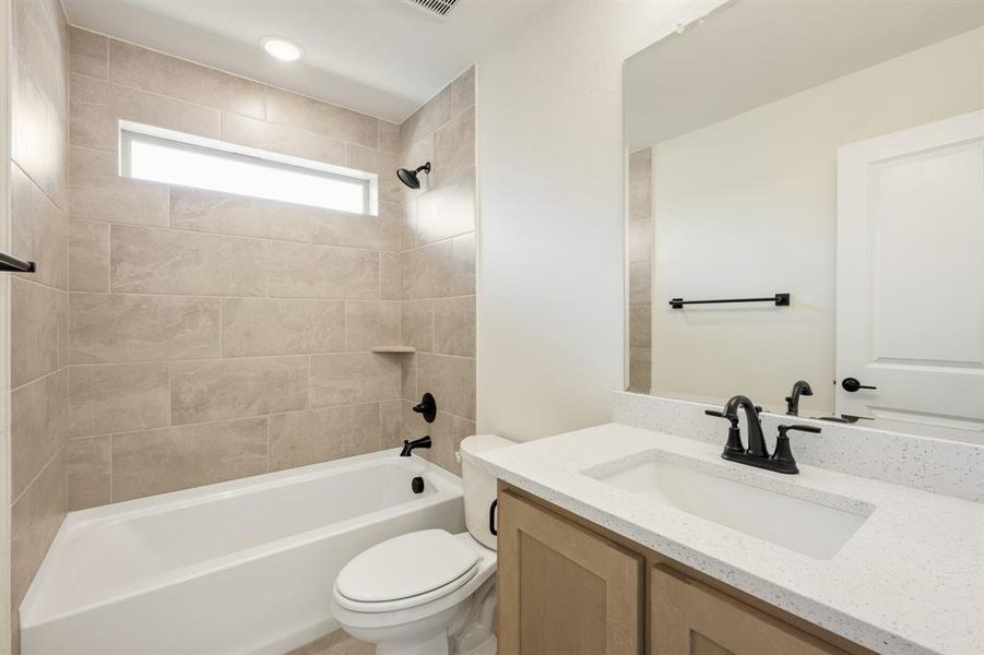 Furnished interior view inside a new home in Windsong Ranch Classic 61, Prosper (Image 9). Furnished interior view inside a new home in Windsong Ranch Classic 61, Prosper (Image 9).