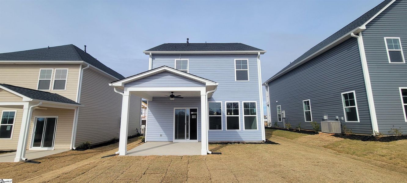 Exterior details and patio area of a home in Halton Oaks, Spartanburg (Image 18).