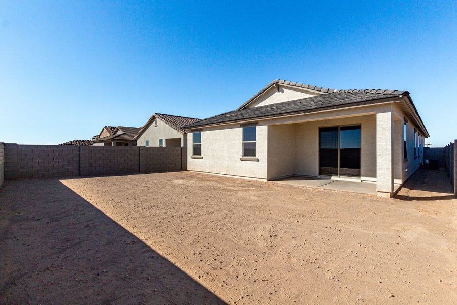 Exterior details and patio area of a home in Elara at Moonlight, Maricopa (Image 4).