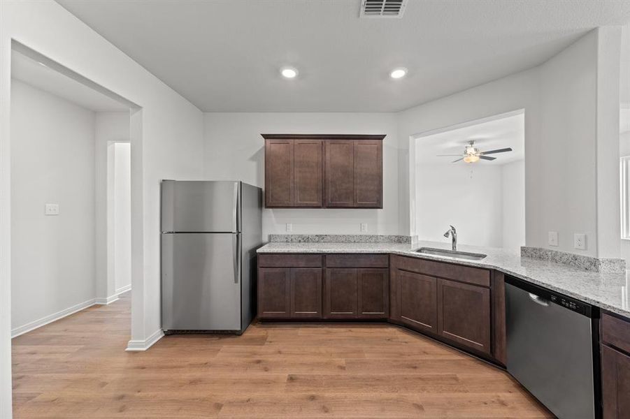 Furnished interior view inside a new home in Big Sky Estates, Ponder (Image 4).