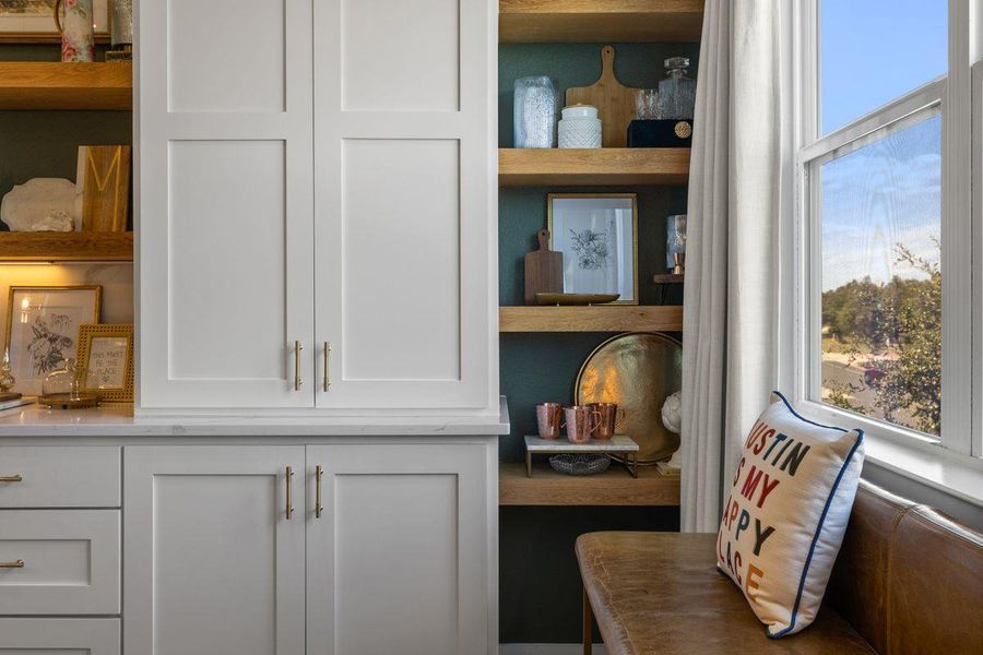 There are multiple cabinets for a pantry. Nice and deep and with adjustable shelves. There are multiple cabinets for a pantry. Nice and deep and with adjustable shelves.