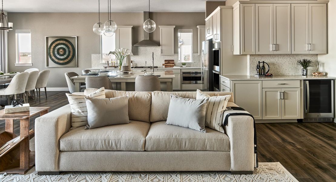 Representative furnished interior of a home built from the Columbine by Taylor Morrison in Dawson Trails, Castle Rock (Image 7).