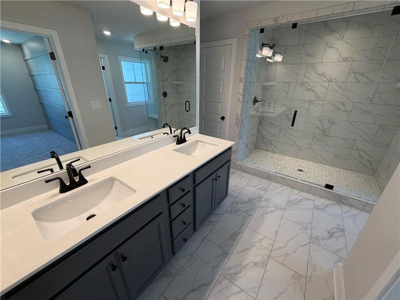 Furnished interior view inside a new home in Millstone at Mundy Mill, Gainesville (Image 10). Furnished interior view inside a new home in Millstone at Mundy Mill, Gainesville (Image 10).