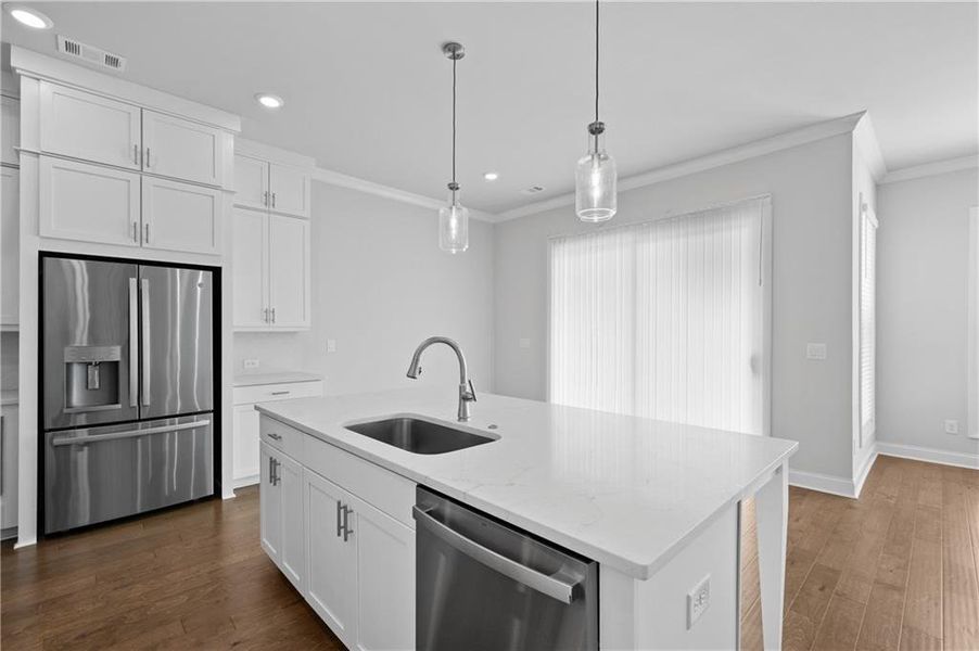 Furnished interior view inside a new home in Palisades Single Family, Cumming (Image 12).