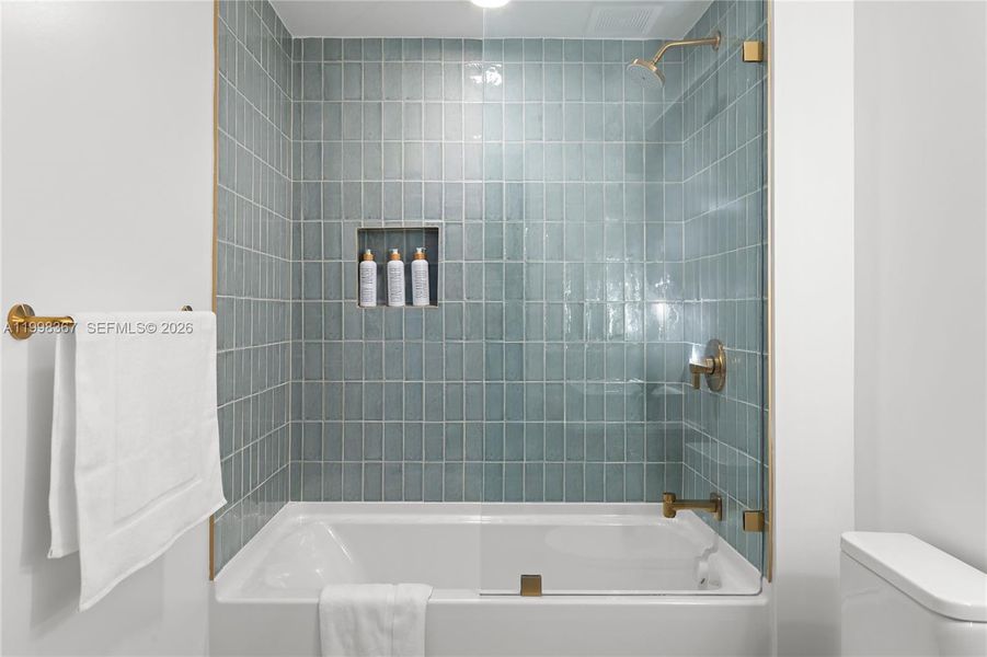 Furnished interior view inside a new home in , Miami (Image 18).