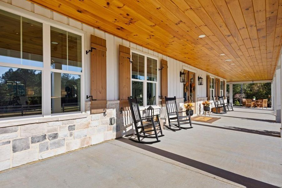Exterior details and patio area of a home in , Rydal (Image 29).
