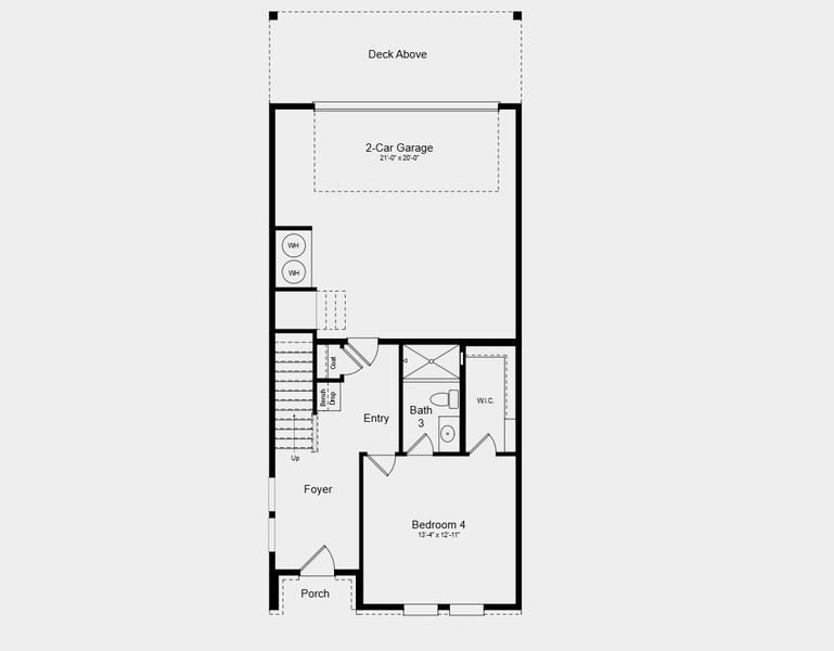 2D floor plan layout of this home in Alder Creek, Cumming, GA (Image 5).