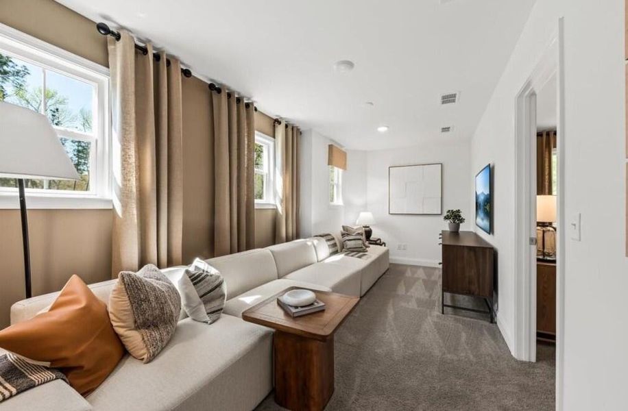 Furnished interior view inside a new home in Cedar Glen Preserve, Huger (Image 16). Furnished interior view inside a new home in Cedar Glen Preserve, Huger (Image 16).
