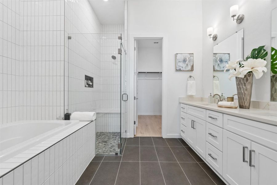 Furnished interior view inside a new home in The Grove, Austin (Image 5). Furnished interior view inside a new home in The Grove, Austin (Image 5).