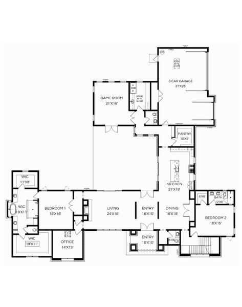 2D floor plan layout of this home in , Montgomery, TX (Image 3).
